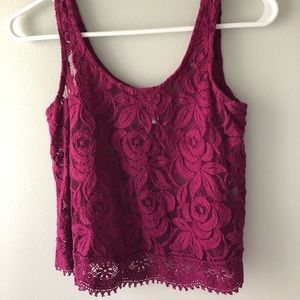 Lace crop top